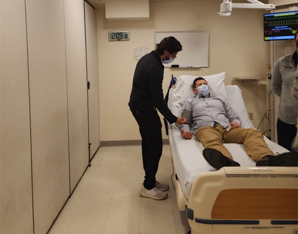 Bedside training session